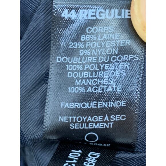 Express Fitted Blazer 44R Blue Wool NWT $328 Mens 2 Button Single Vent 7769 - Picture 5 of 10